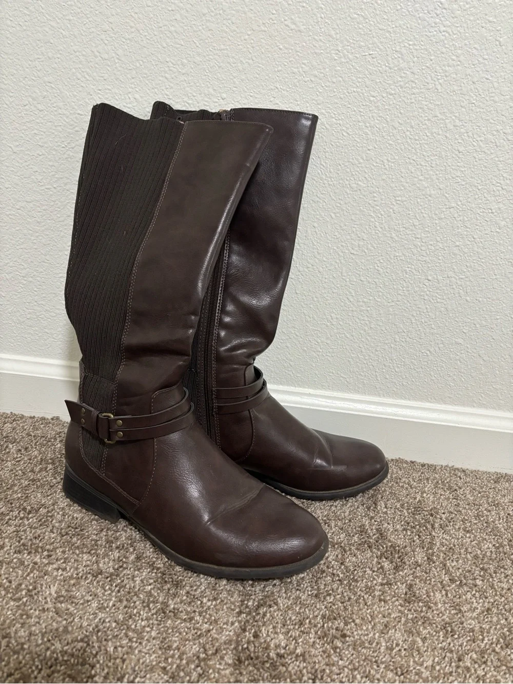 LifeStride Brown Knee High Riding Boots
